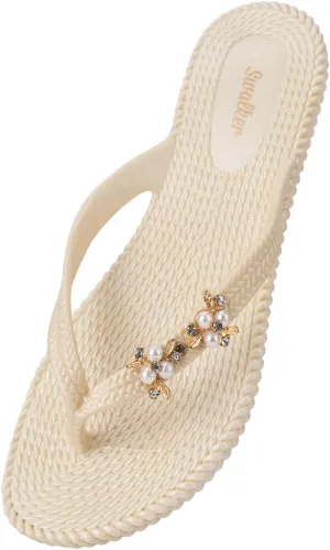 Swalker Metalli Man & Women's Flip Flop Sandal in Recyclable Rubber Sole with Non-Slip Pattern