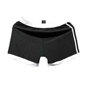 TAPUU Mens Satin Plaid Boxer Shorts Cooling Pajama Shorts