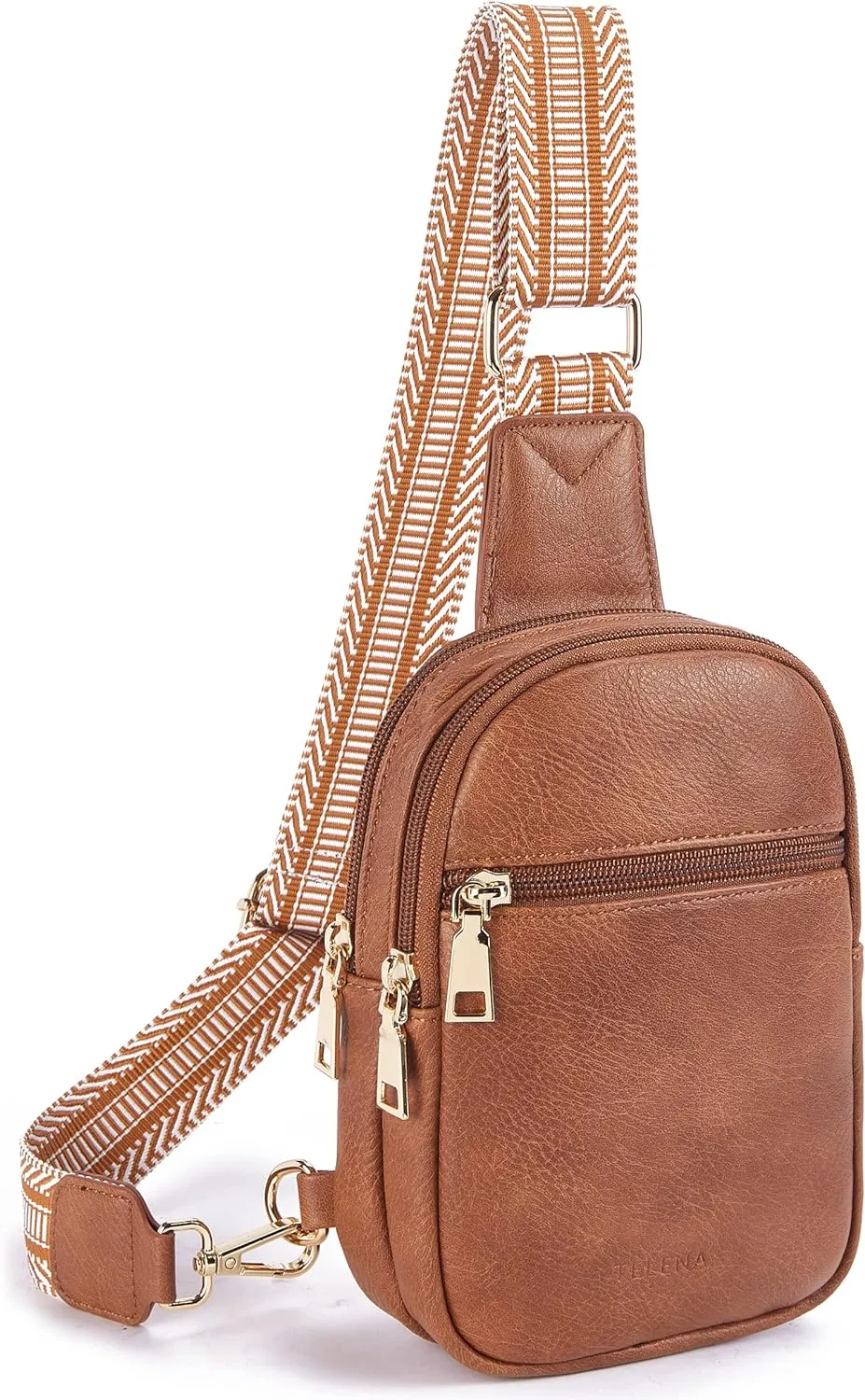 Telena Small Sling Bag for Women Vegan Leather Fashionable Fanny Pack Crossbody Bags for Women for Travel