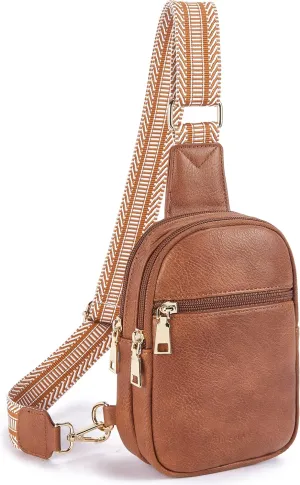 Telena Small Sling Bag for Women Vegan Leather Fashionable Fanny Pack Crossbody Bags for Women for Travel