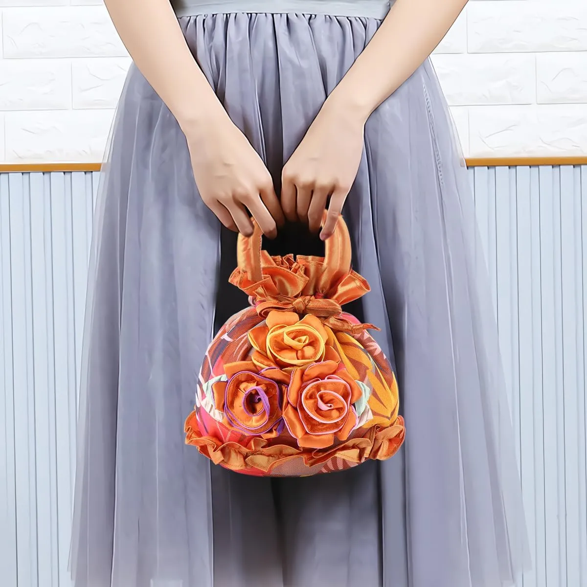 TENDYCOCO 2 Pcs Bucket Bags for Women - Fabric Tote Handbags
