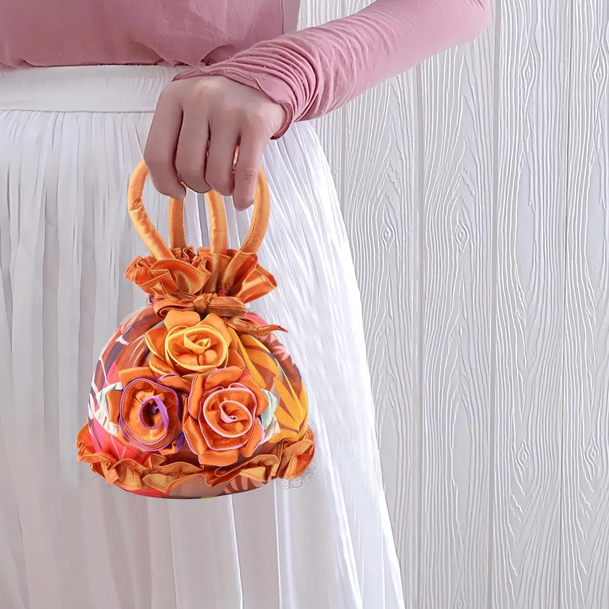 TENDYCOCO 2 Pcs Bucket Bags for Women - Fabric Tote Handbags