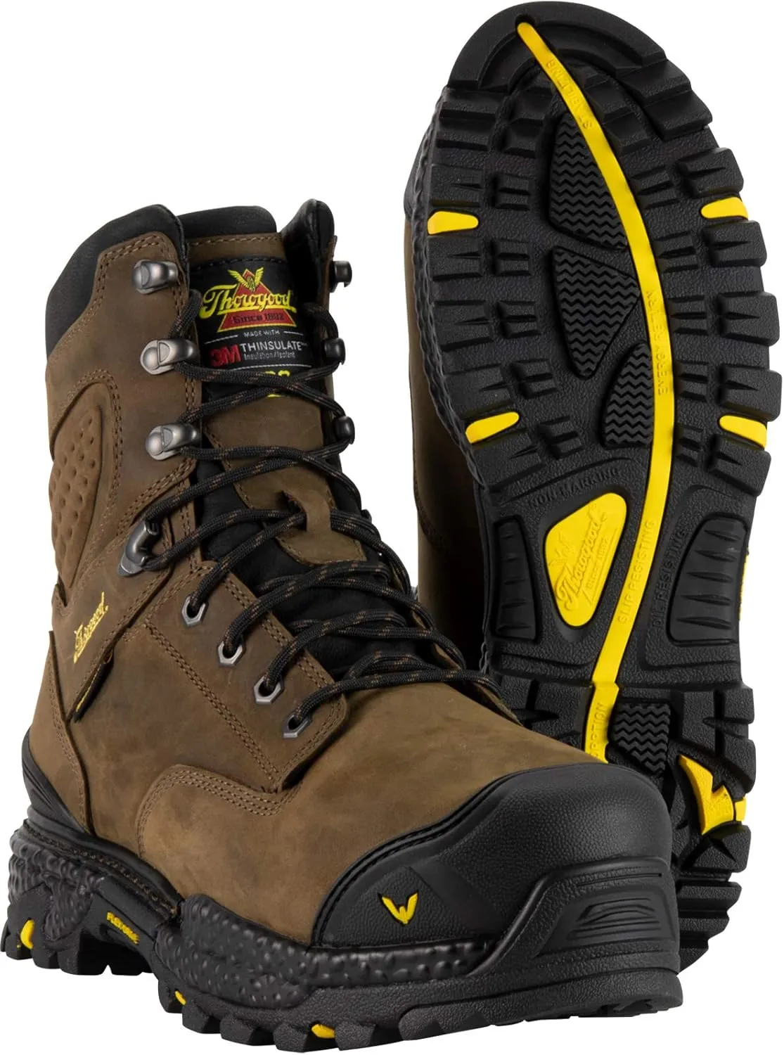 Thorogood Infinity FD Series 8 Waterproof Composite Toe Work Boots for Men with Full-Grain Leather, 400g Insulation, and Slip-Resistant Outsole; EH Rated