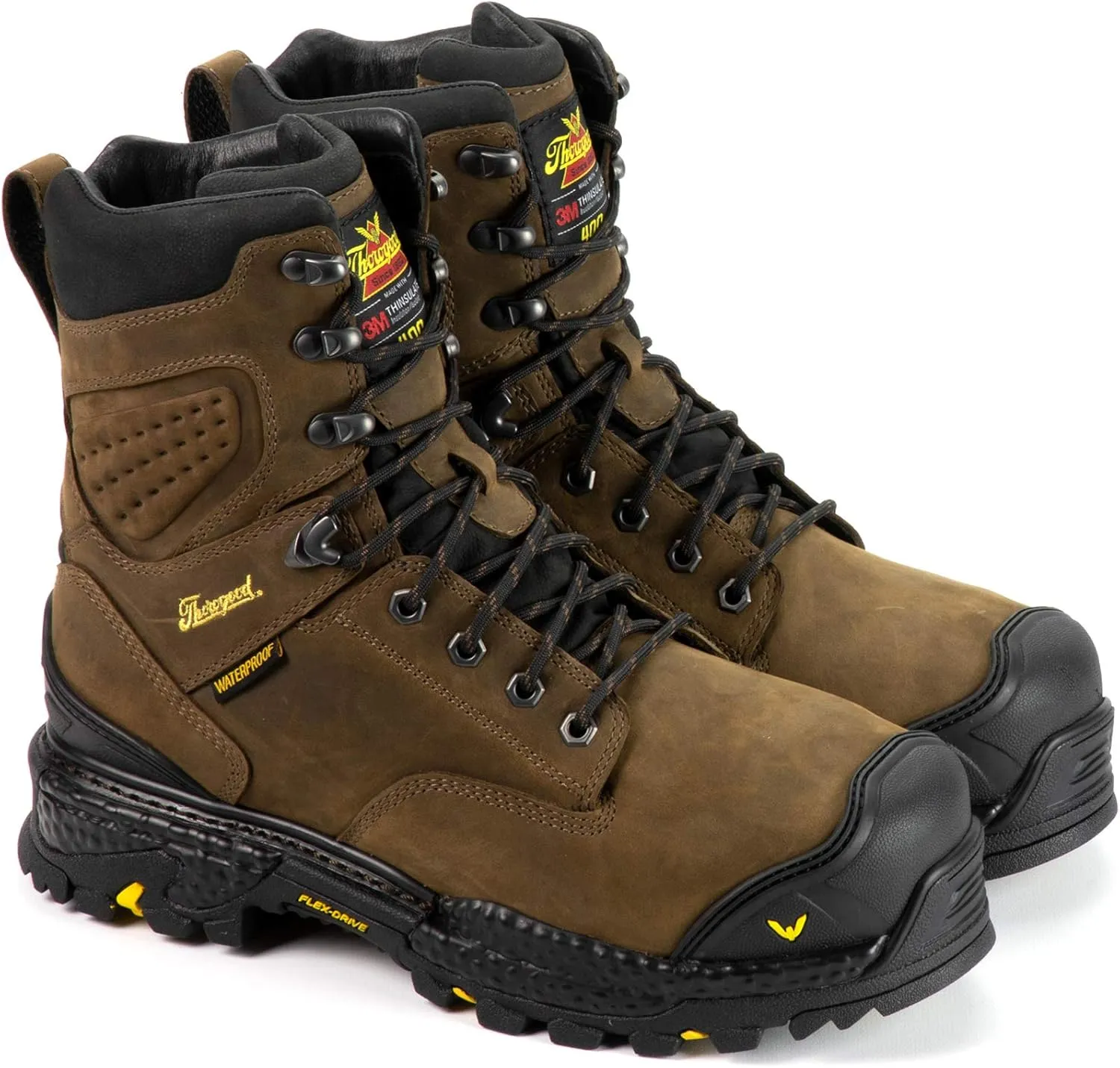 Thorogood Infinity FD Series 8 Waterproof Composite Toe Work Boots for Men with Full-Grain Leather, 400g Insulation, and Slip-Resistant Outsole; EH Rated