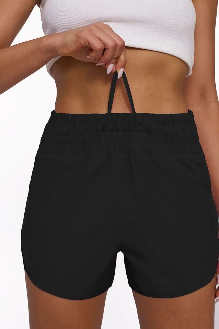 Tough Mode Shorts for Women, Women's Athletic Shorts, High Waisted Running Shorts Pockets Sporty Shorts Gym Elastic Workout
