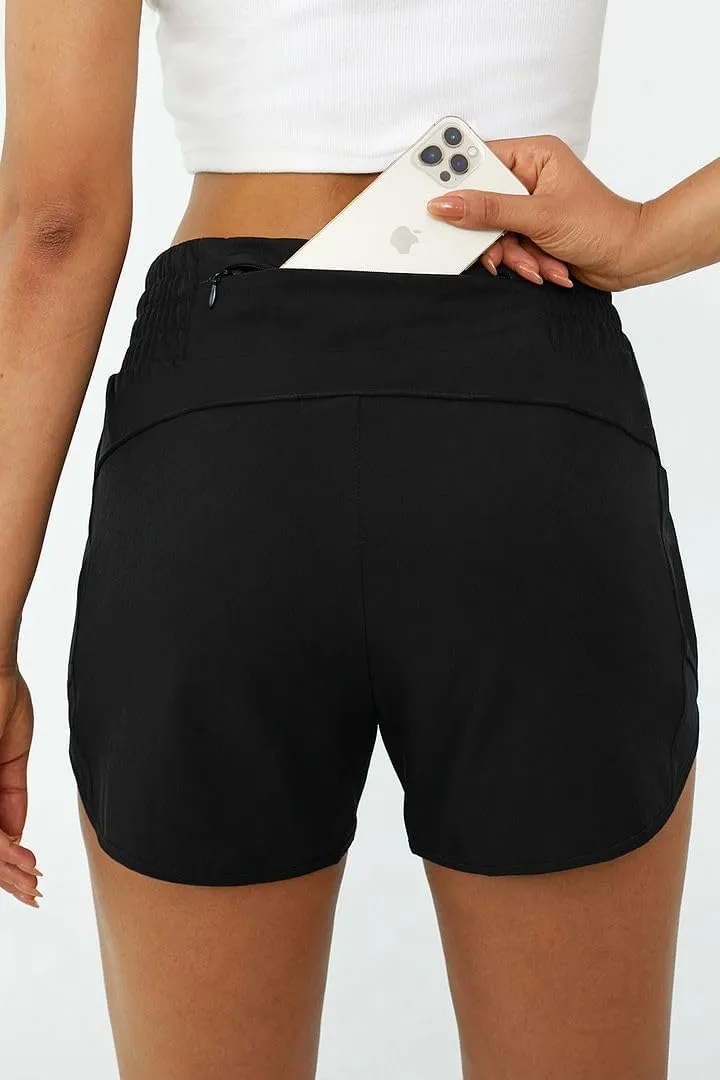 Tough Mode Shorts for Women, Women's Athletic Shorts, High Waisted Running Shorts Pockets Sporty Shorts Gym Elastic Workout