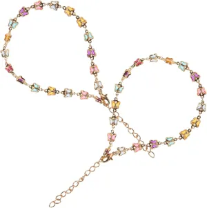 Unique Women Metal Anklet 2pcs Butterfly Decor Ankle Chain Versatile Decorative Anklets for Girls