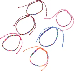 VALICLUD 6 Pack Anklets Summer Anklet Women Comfortable Beach Woven Friendship Beadlet for Special Occasions