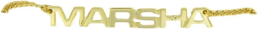 Vintage 70S Name Game Gold Tone Anklet 8 3/4" - "Marsha" Fashion Anklet Trendy Accessories for Women Stylish Additions Chic Details