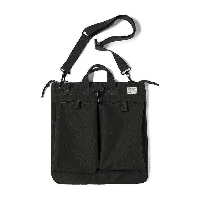 Vintage Helmet Canvas Crossbody Shoulder Bag