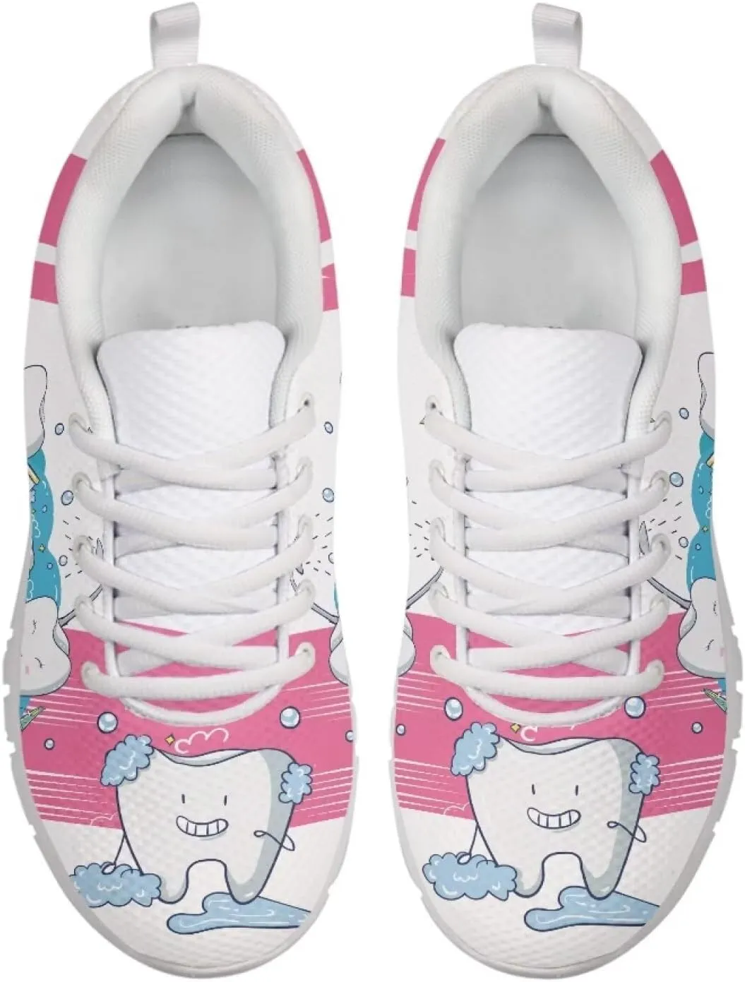 Walking Shoes for Womens Girls Lace Up Lightweight Tennis Shoes Casual Mesh Running Sneakers