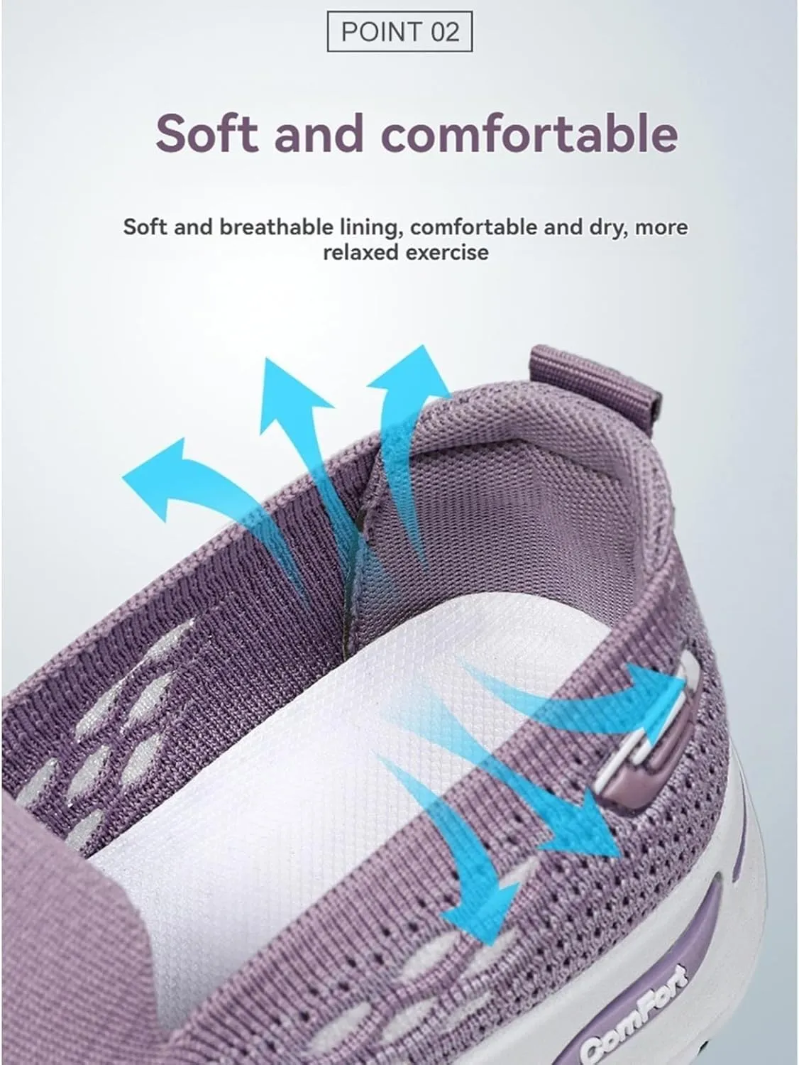Walking Shoes Women Breathable Cutout Mesh Sneakers Knit Lightweight Comfortable Nurse Shoes Casual Walking Wide Flat Work Shoe for Spring Summer and Daily Wear