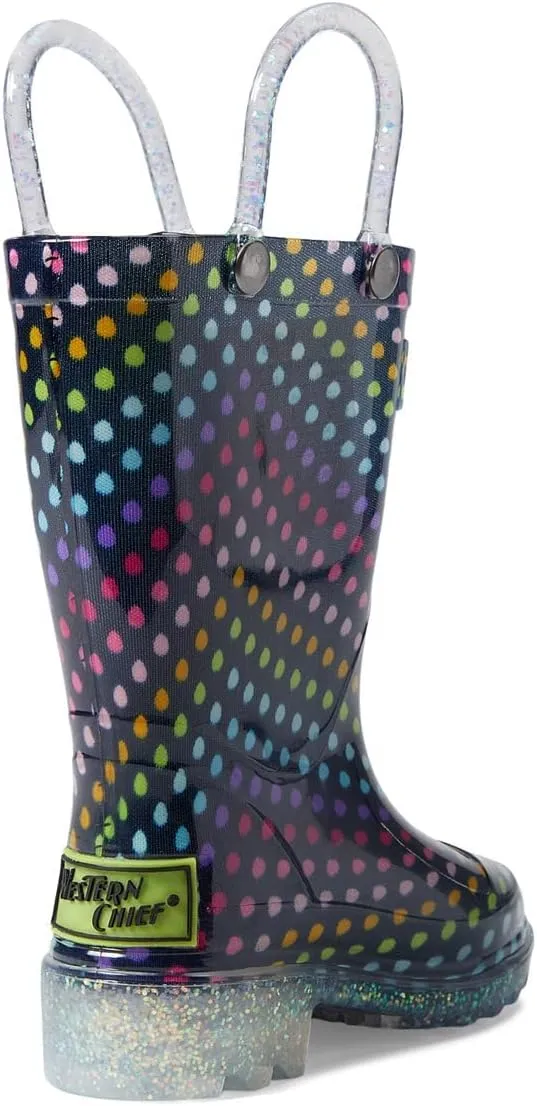 Western Chief Kids Lighted Rain Boots for Kids (Toddler/Little Kid) - Textured Rubber Mud-Guard