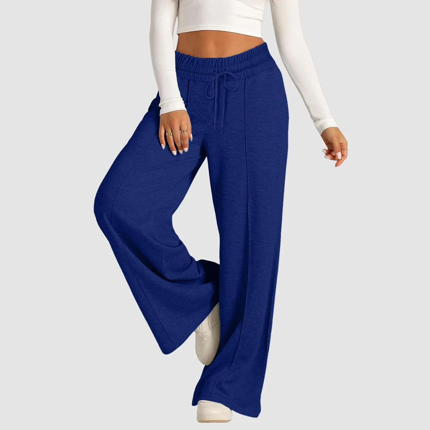 Wide Leg Sweatpants Women Joggers Baggy Straight Leg Sweat Pants High Waist Loose Casual Trousers Athletic Pants With Pocket