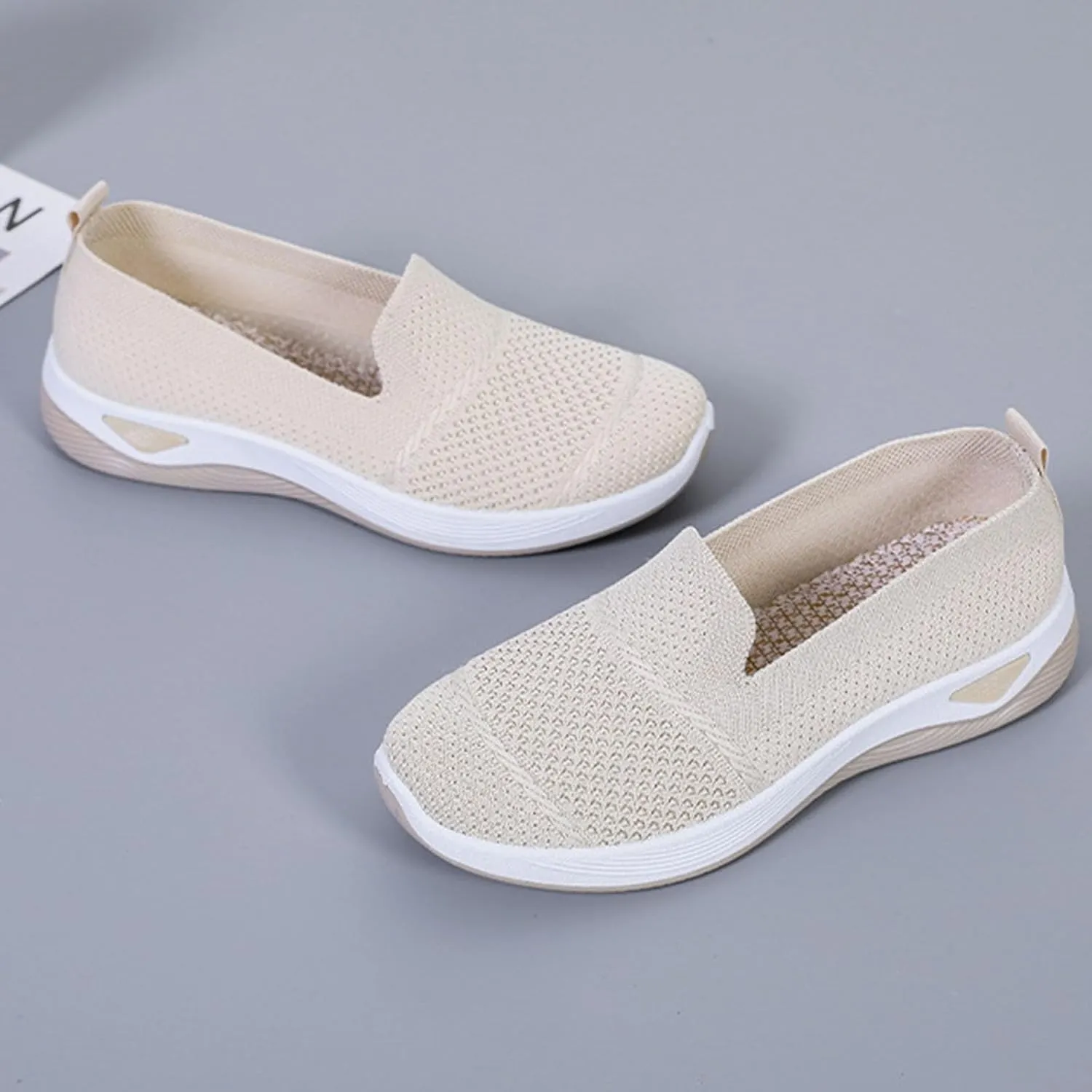 Women Orthopedic Shoes Breathable Soft Mesh Go Walking Shoes Lightweight Slip on Memory Foam Athletic Tennis Sneakers