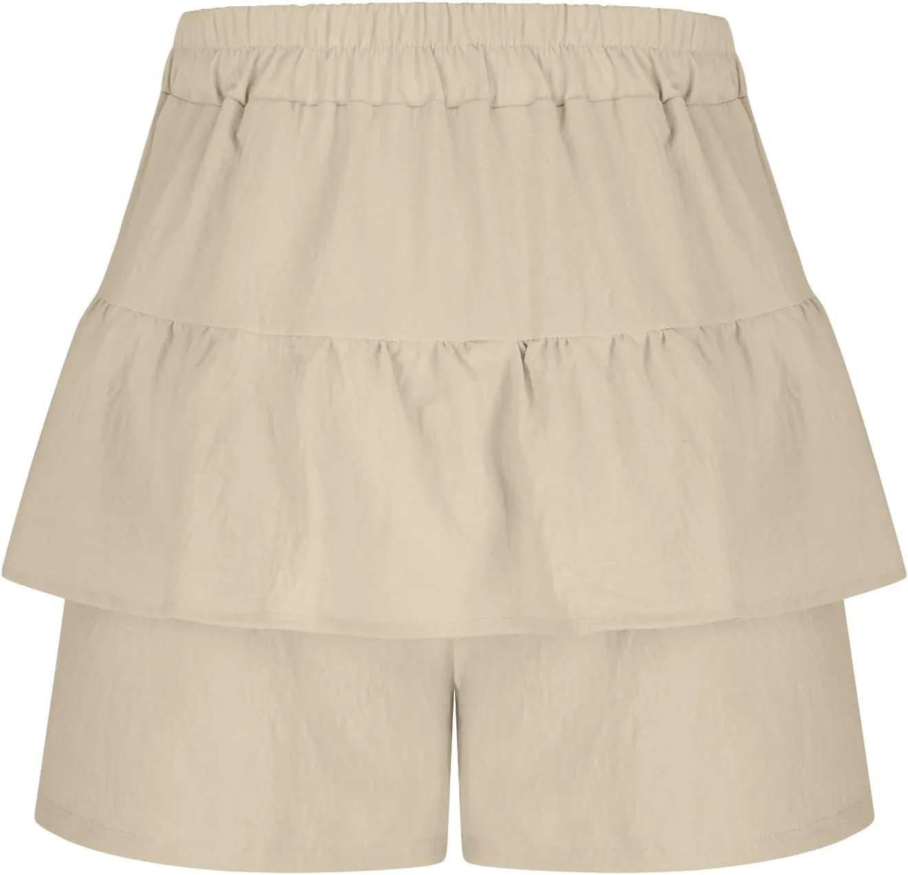 Women Ruffle Shorts Flowy Tiered Shorts Summer Boho Skorts A Line High Waisted Beach Shorts Trendy Vacation Shorts