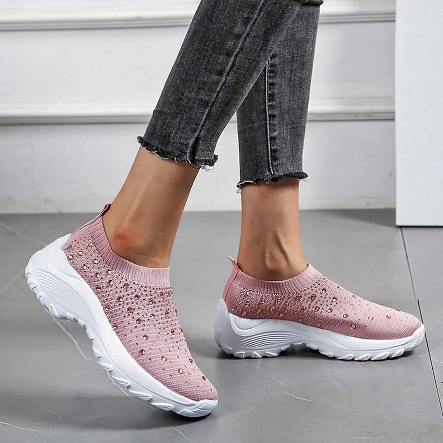 Women Sneakers Size 9 Wide Womens All Black Flat Tennis Shoes Slip On Womens Shoes Casual Fall Boots Plantar Fasciitis Relief Shoes for Women Wide Width Comfy Fall Shoes for Women 2023 Trendy