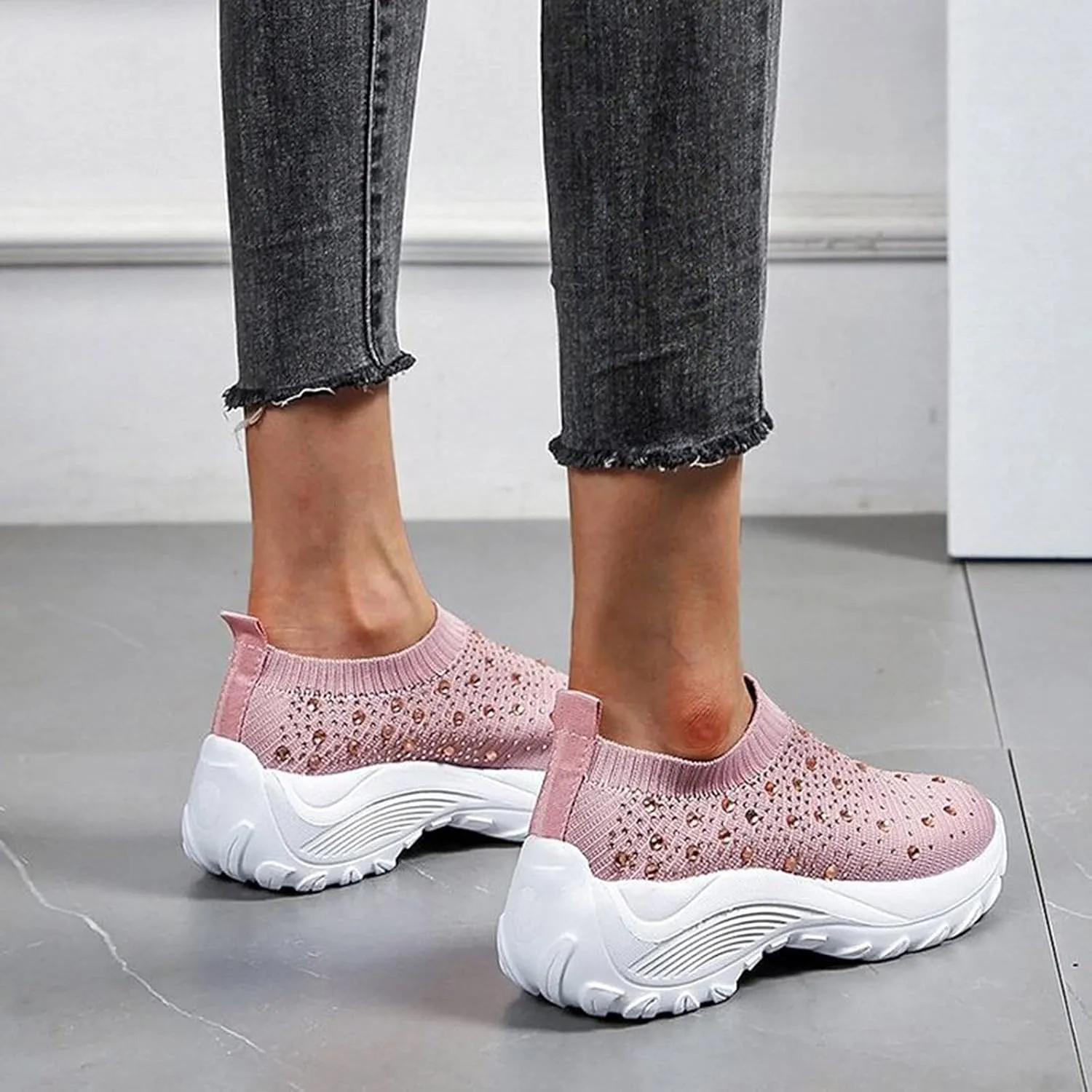 Women Sneakers Size 9 Wide Womens All Black Flat Tennis Shoes Slip On Womens Shoes Casual Fall Boots Plantar Fasciitis Relief Shoes for Women Wide Width Comfy Fall Shoes for Women 2023 Trendy