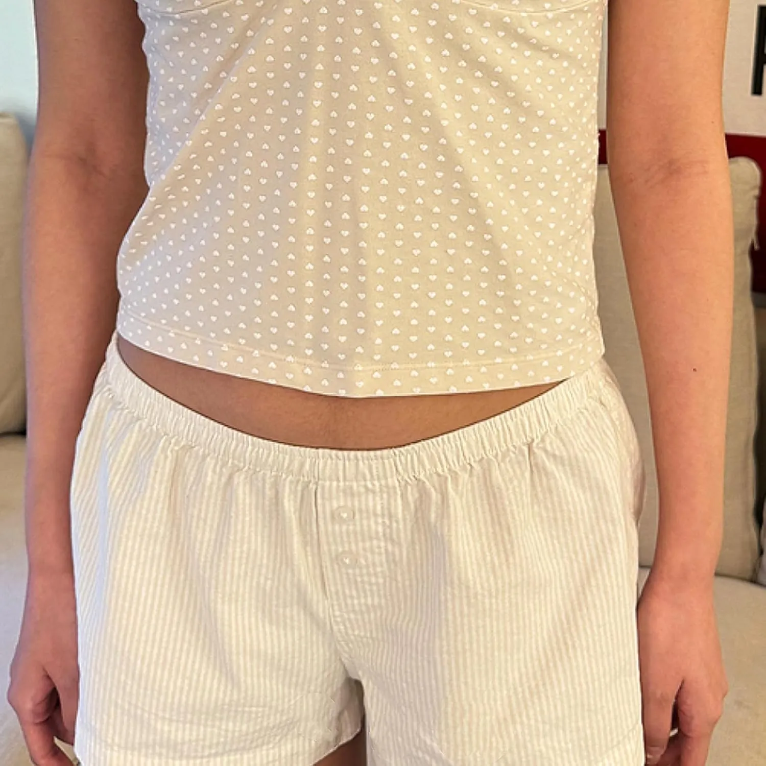 Women Y2k Boxer Shorts Plaid Elastic Waist Wide Leg Lounge Shorts Gingham Pjs Shorts Checkered Micro Shorts Bottoms