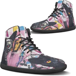Women's Barefoot High Top Wide Toe Box Walking Shoes Fashion Athletic Zero Drop Non-Slip Sport Workout Exercise Shoes US 6-13.5