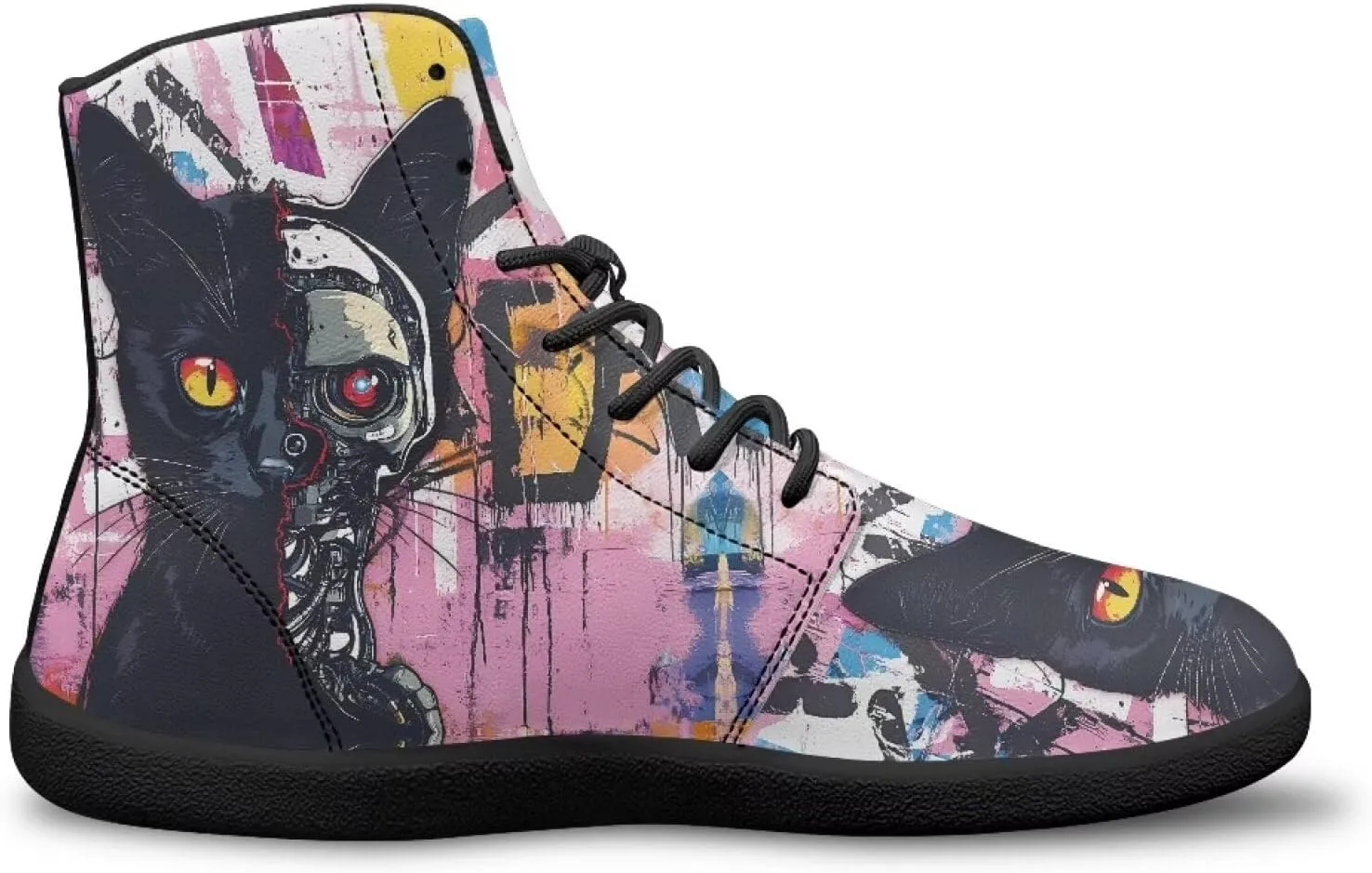 Women's Barefoot High Top Wide Toe Box Walking Shoes Fashion Athletic Zero Drop Non-Slip Sport Workout Exercise Shoes US 6-13.5