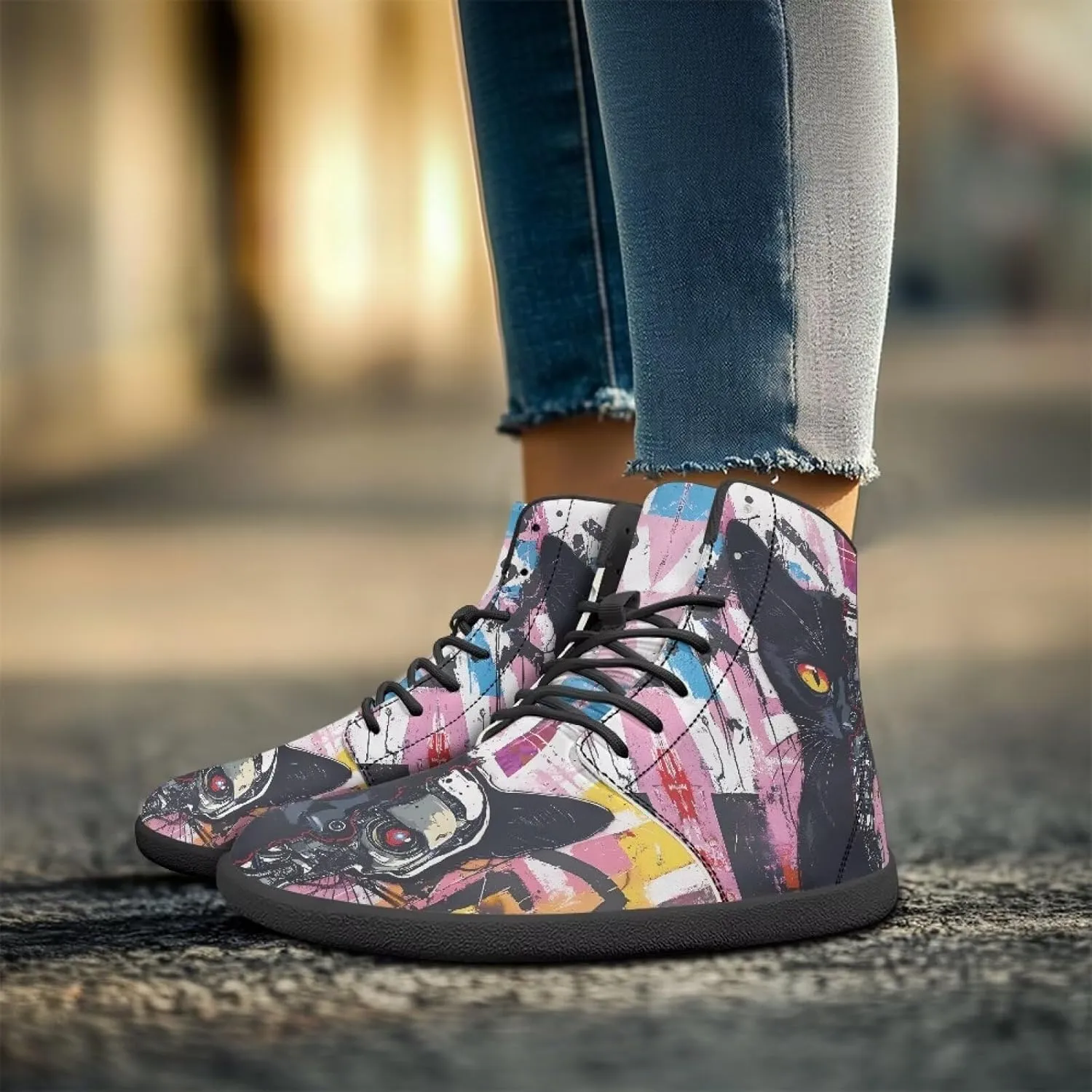Women's Barefoot High Top Wide Toe Box Walking Shoes Fashion Athletic Zero Drop Non-Slip Sport Workout Exercise Shoes US 6-13.5