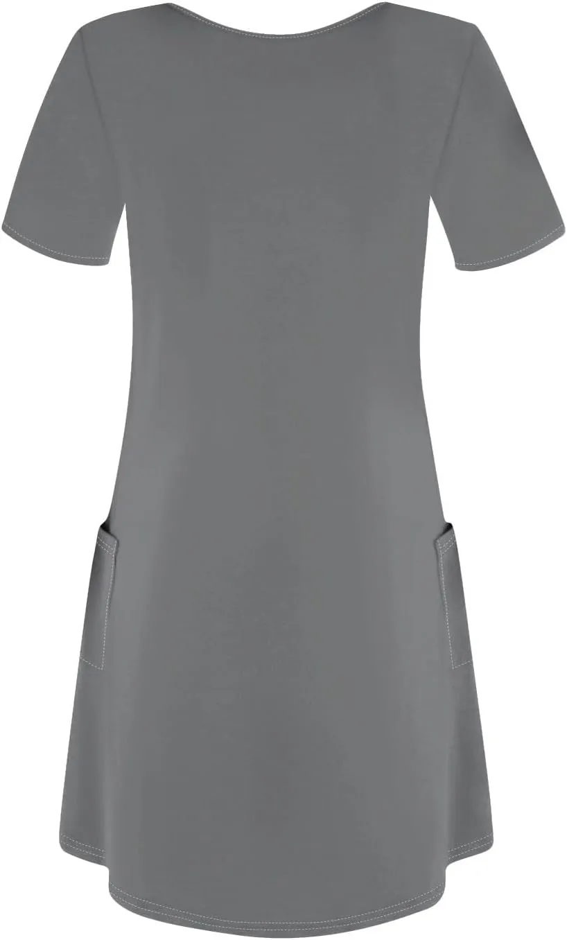Women's Casual Dreesses 2025 Summer Boho Midi Dress Short Sleeve T Shirts Dress Beach Vacation Swimsuit Coverup