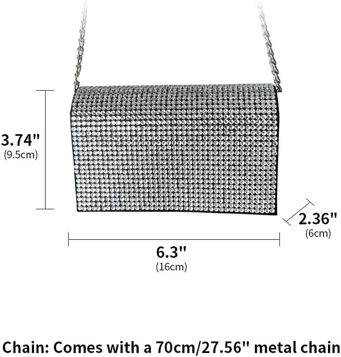Women's Clutch Purse for Wedding Crystals Evening Purses and Clutches Sparkling Ladies Sparkling Handbags Party Prom