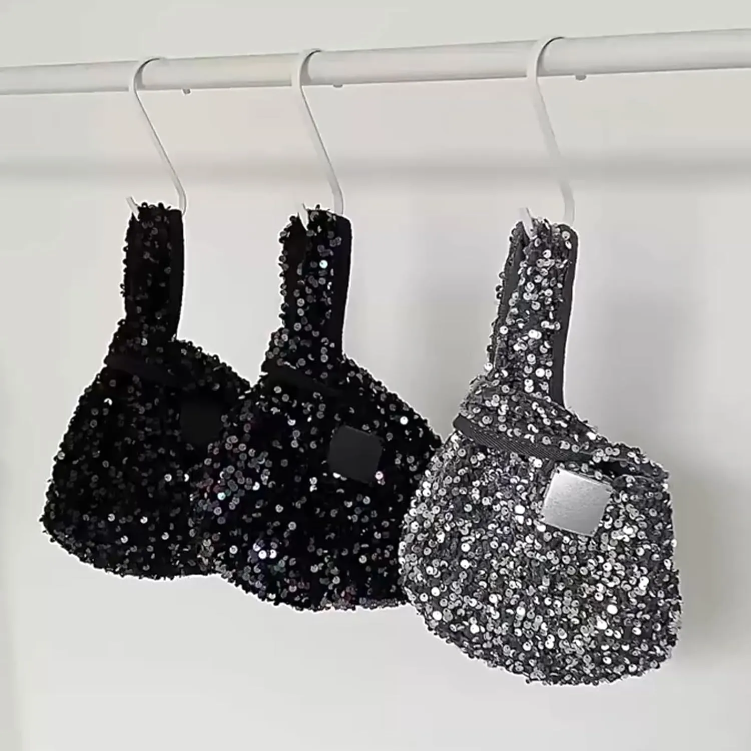 Women's Clutches Evening Bags Retro Sequins Glitters Triangle Purse for 1920s Party Prom Wedding Sparkles Wrist Purses