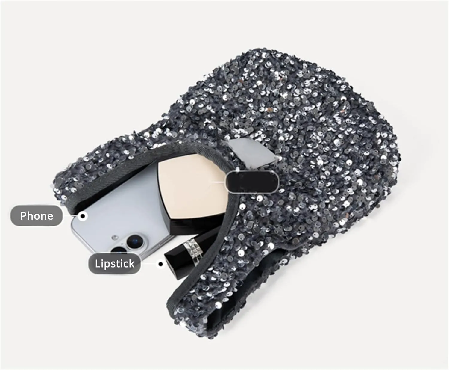 Women's Clutches Evening Bags Retro Sequins Glitters Triangle Purse for 1920s Party Prom Wedding Sparkles Wrist Purses