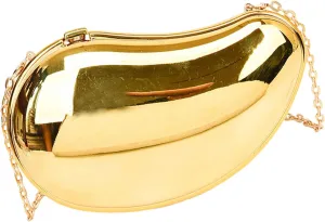 Womens Evening Clutches Bag Mangos Shape Evening Handbag Chain Strap Crossbody Bag Metallic Acrylic Shoulder Bag