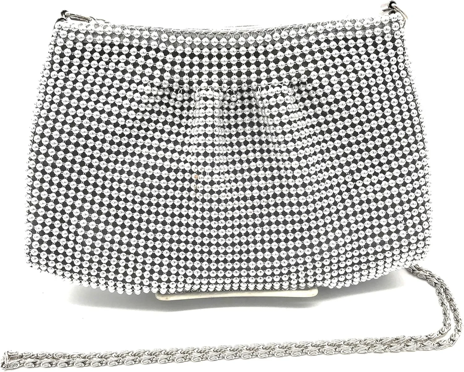 Women's Evening Clutches Metal Beaded Mesh Party Purse Bag