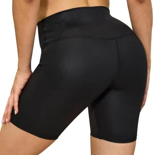 Womens Faux Leather Biker Shorts High Stretchy Gym Shorts