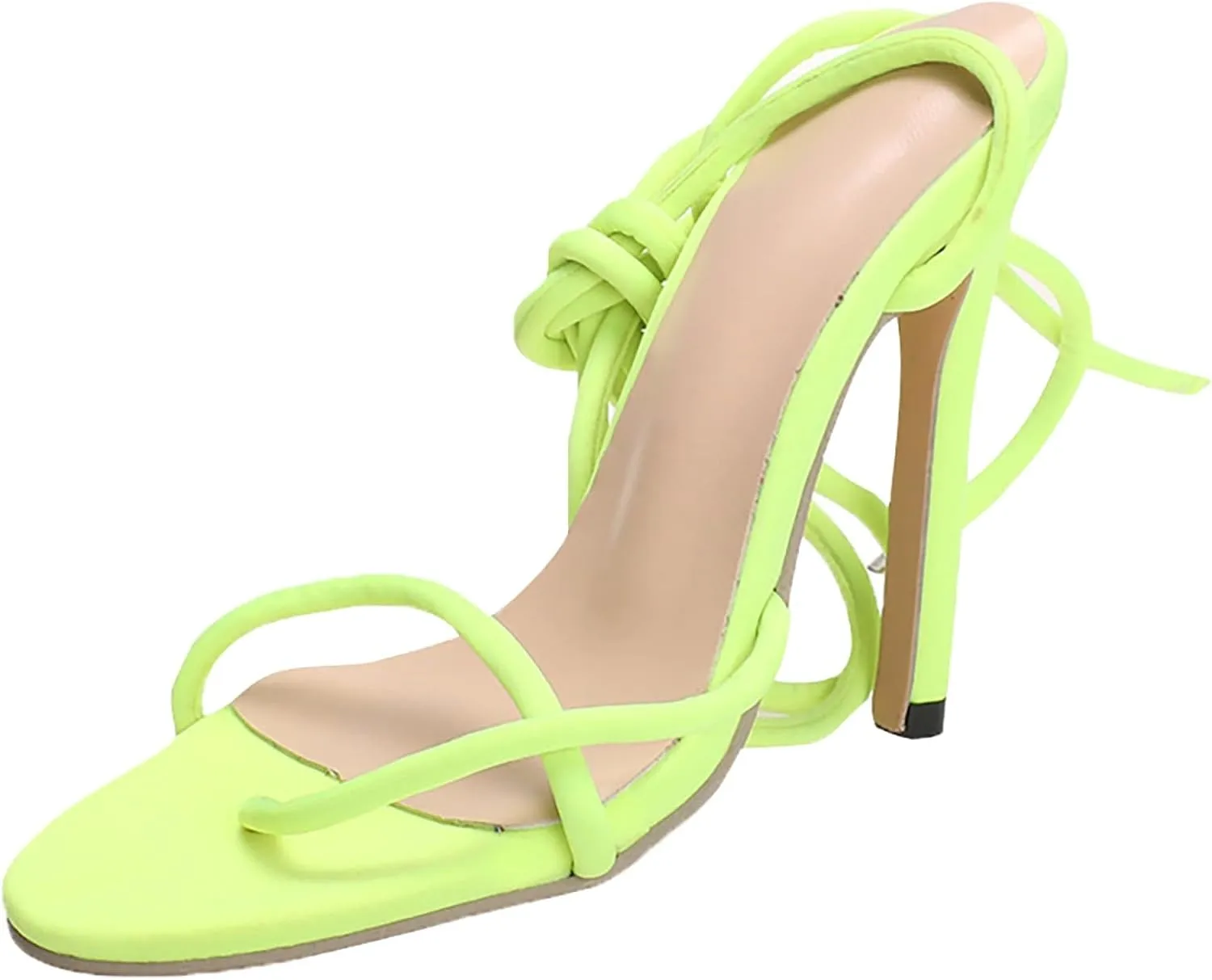 Womens Heel Dress Shoes Sandals Toe High Women's Heels Fashion Breathable Casual Shoes Lace Up High Heels