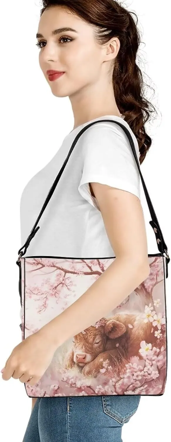 Womens Hobo Handbags PU Leather Tote Handbag Large Capacity Bucket Bags