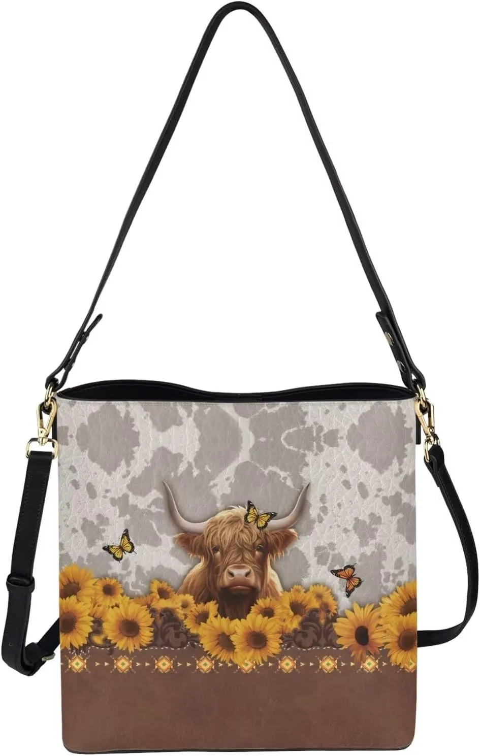 Womens Hobo Handbags PU Leather Tote Handbag Large Capacity Bucket Bags
