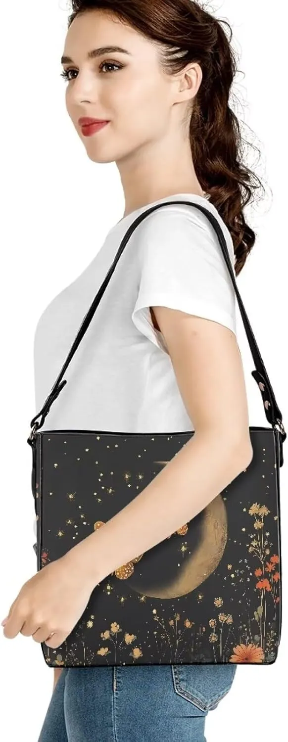 Womens Hobo Handbags PU Leather Tote Handbag Large Capacity Bucket Bags