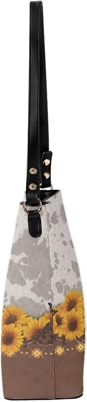 Womens Hobo Handbags PU Leather Tote Handbag Large Capacity Bucket Bags