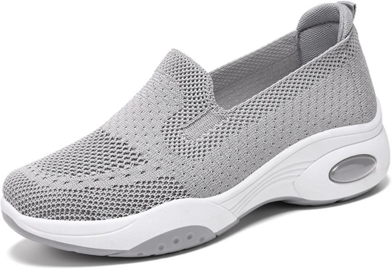 Women's Orthopedic Sneakers Lightweight Non Slip Athletic Walking Shoes Comfortable Air Cushion Sneakers for Women Men Breathable Knit Mesh Stretch Sport Shoes