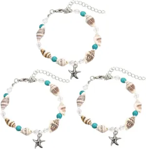 Women's Shell Anklet Bracelet Hand Jewelry Unique Shell Design Fashion Anklet Chain Elegant and Attractive