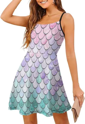 Womens Summer Casual Wrap Tank Dress Sleeveless Beach Dress