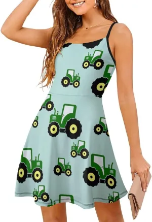 Womens Summer Casual Wrap Tank Dress Sleeveless Beach Dress