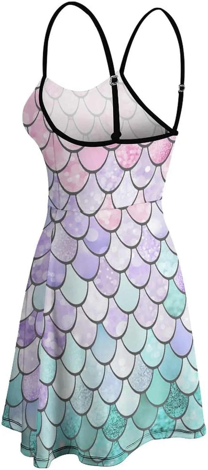 Womens Summer Casual Wrap Tank Dress Sleeveless Beach Dress