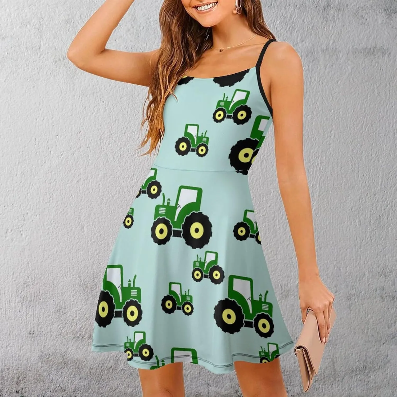 Womens Summer Casual Wrap Tank Dress Sleeveless Beach Dress