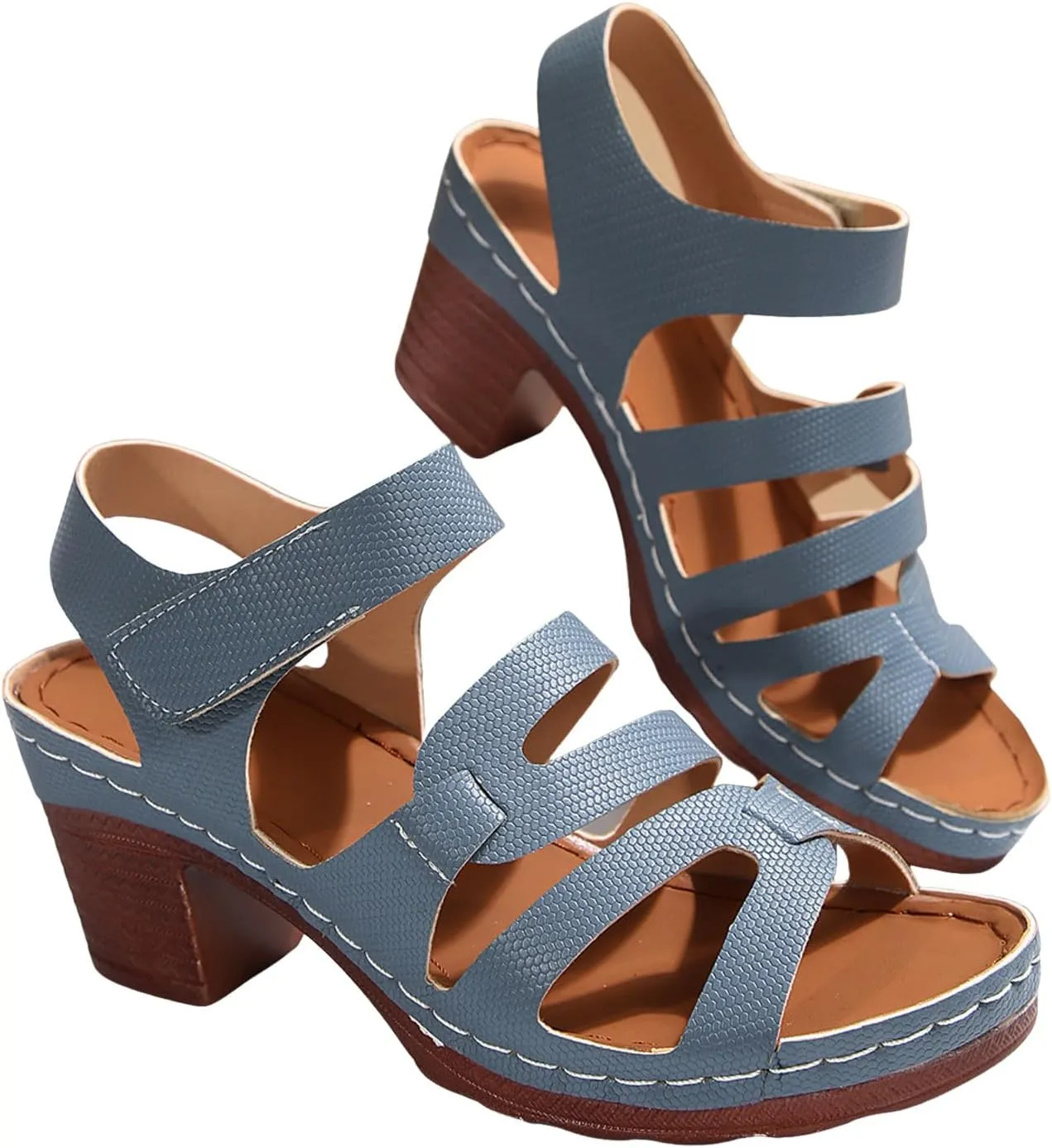 Women's Thick Heels Sandals Low Heels Open Toe Shoes Fashion Comfortable Casual Shoes for Dressy Daily Casual