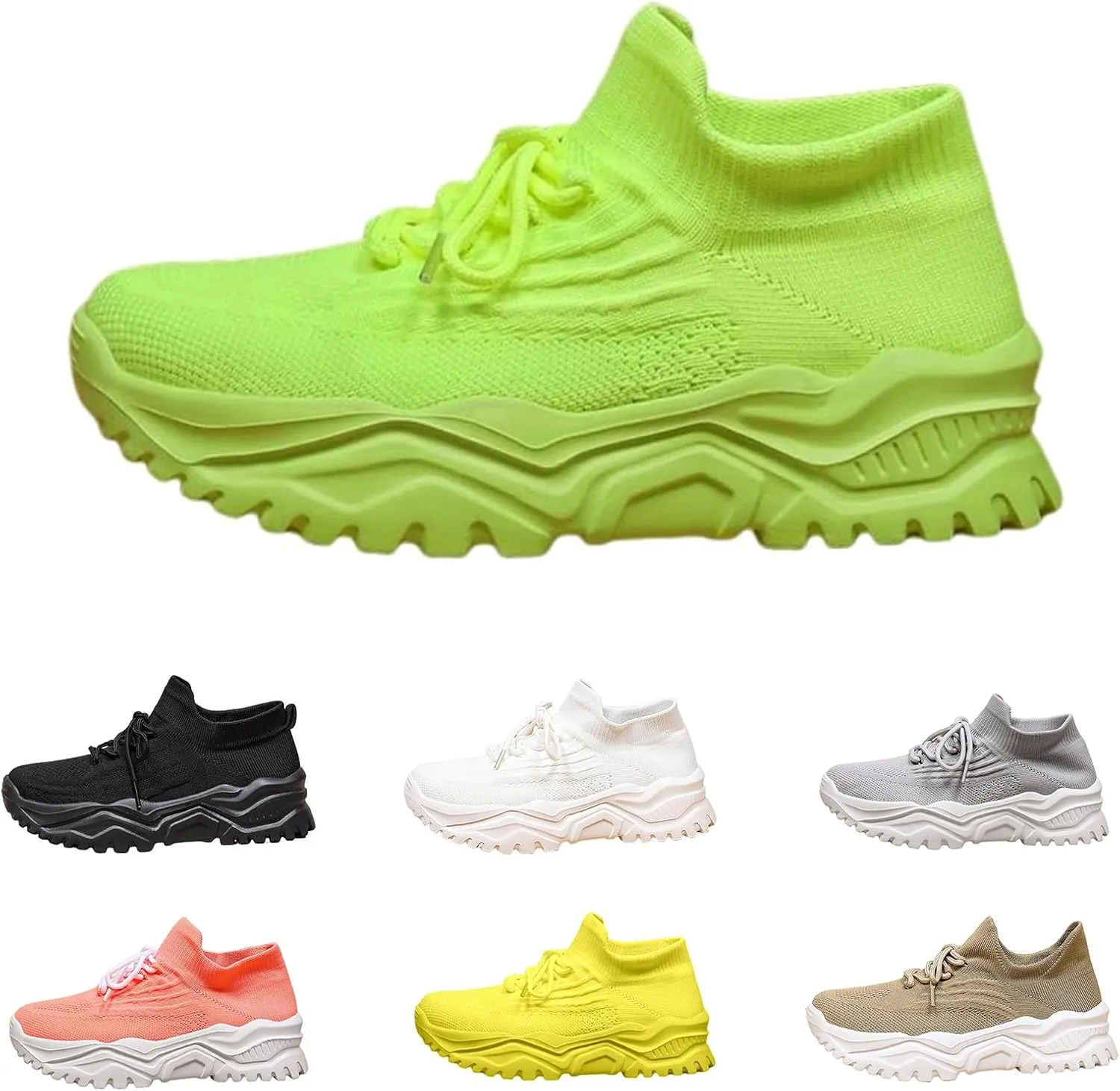 Womens Walking Shoes Lightweight Non Slip Running Shoes Breathable Mesh Athletic Sneakers Fashion Tennis Workout Sports Shoe for Women Men Indoor Outdoor