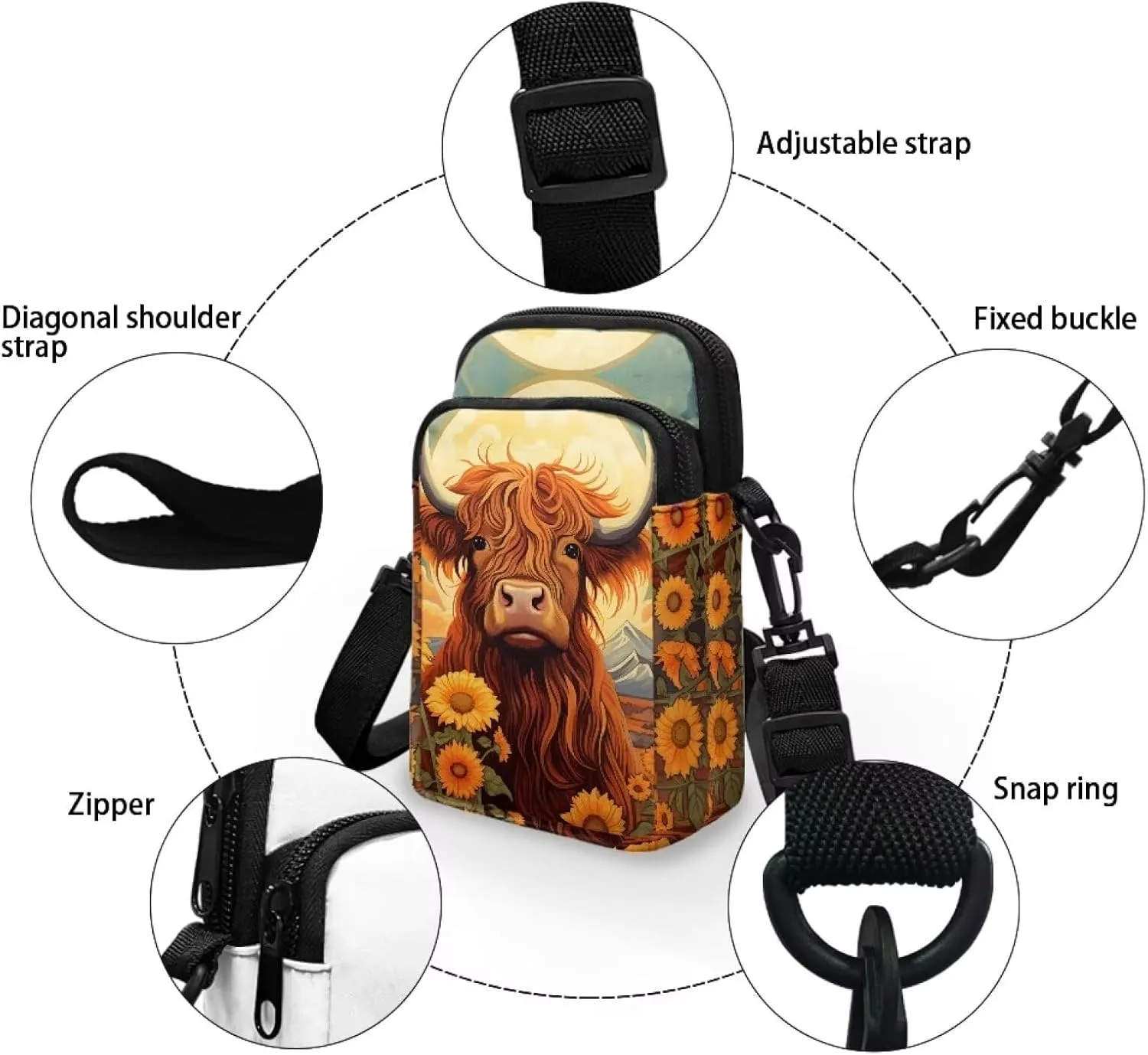 Xpyiqun Small Crossbody Bag Women Phone Purses Sling Shoulder Handbag Cross Body Pouch Wallet Bags
