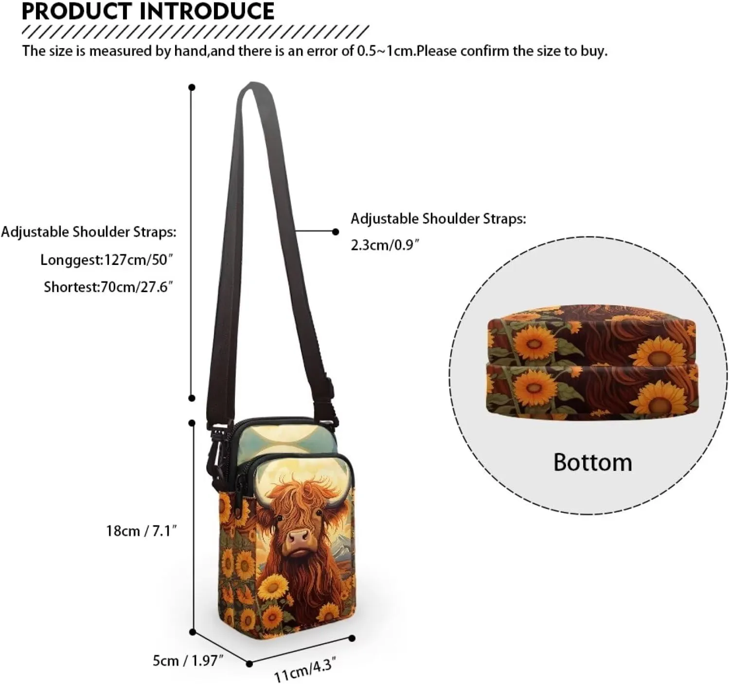 Xpyiqun Small Crossbody Bag Women Phone Purses Sling Shoulder Handbag Cross Body Pouch Wallet Bags