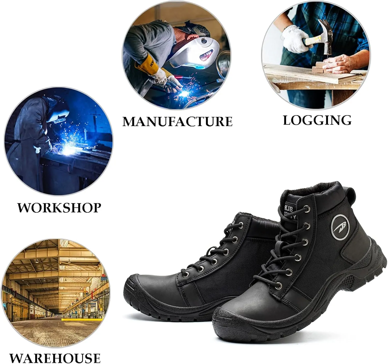 XUNRUO Steel Toe Boots for Men and Women, Work Safety Lightweight Sneaker Industrial and Construction Breathable Shoes