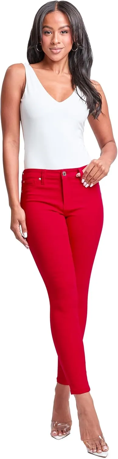 YMI Women's Hyperstretch Mid-Rise Skinny Jeans